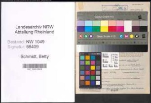 Entnazifizierung Betty Schmidt , geb. 09.09.1914 ()
