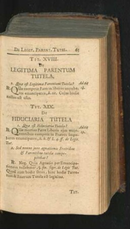 Tit. XVIII. De Legitima Parentum Tutela.