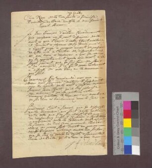 Testament des Johann Franz von Andlau.