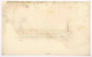 Querträger als Fachwerkträger für eine Brücke (Tinte, Folio)