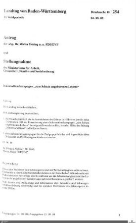 Antrag der FDP: Informationskampagne zum Schutz ungeborenen Lebens