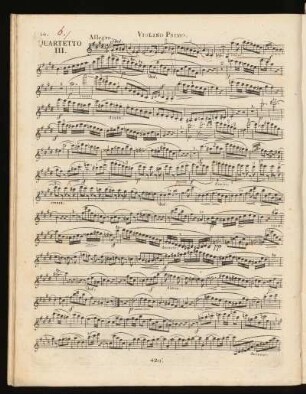 III. Streichquartett E-Dur