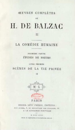 2: Œuvres complètes de H. de Balzac