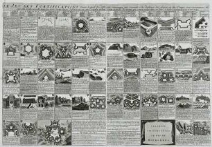Le jeu des fortifications... : Le jeu des fortifications...Kupferstich, koloriert; 48 x 69,5 cm