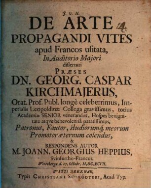 De arte propagandi vites apud francos usitata