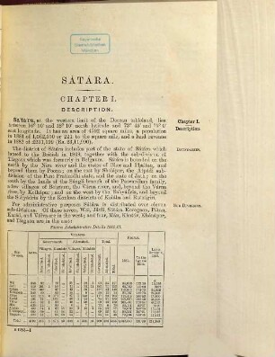 Gazetteer of the Bombay Presidency : Under Government Orders, Volume XIX.. Sátára