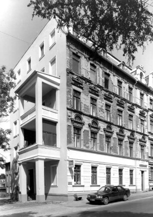 Görlitz-Altstadt, Bahnhofstraße 12. Wohnhaus (um 1880, verändert). Straßenansicht