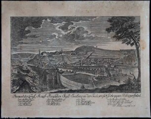 Prospect der Graefl. Reuss. Plauis. Saalburg an der Saale