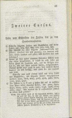 Zweiter Cursus.