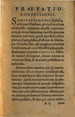 Confessio Ministrorvm Iesv Christi, in Ecclesia Antuerpiensi, quae Augustanae Confessioni adsentitur : Cvm Indice