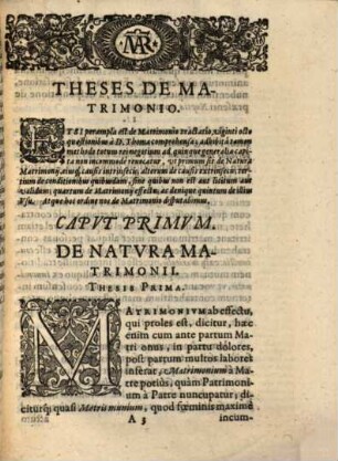 Dispvtatio Theologica, De Sacramento Matrimonii