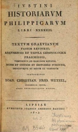 Iustini Historiarum Philippicarum libri XLIIII