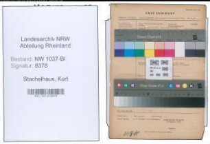 Entnazifizierung Kurt Stachelhaus , geb. 15.04.1913 (Kaufmann)