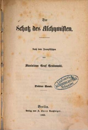 Der Schatz des Alchymisten, 3