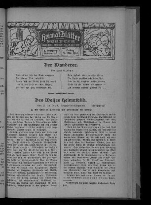 Heimat-Blätter. 1925-1938