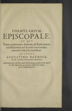 Formularium Episcopale