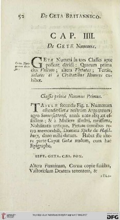 Cap. IIII: De Getae nummis