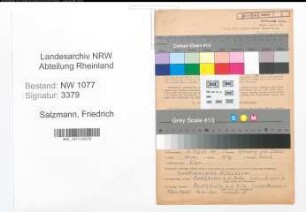 Entnazifizierung Friedrich Salzmann , geb. 15.08.1904 (Polizist)