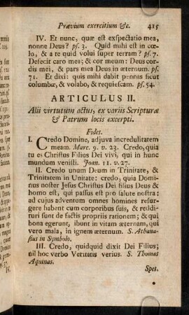 415-424, I. Credo Domine, adjuva incredulitatem meam. Marc. ...