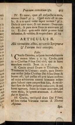 415-424, I. Credo Domine, adjuva incredulitatem meam. Marc. ...