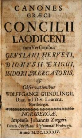 Canones Graeci Concilii Laodiceni