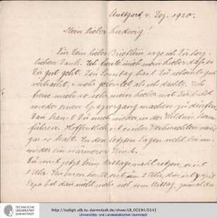 Brief vom 04.12.1920