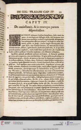 Caput IV. De coniestaneis, & in utramque partem disputabilibus