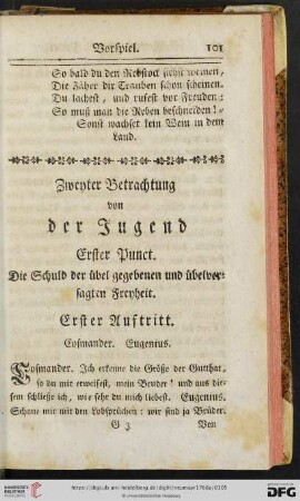 Erster Bunct: Die Schuld der übel gegebenen und überübelversagten Freiheit