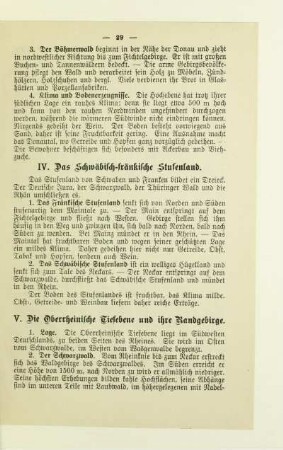 V. Die Oberrheinische Tiefebene und ihre Randgebirge