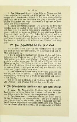 V. Die Oberrheinische Tiefebene und ihre Randgebirge