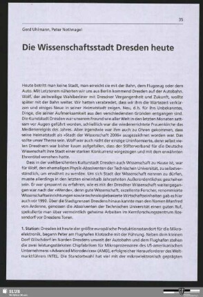 Die Wissenschaftsstadt Dresden heute