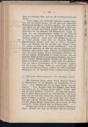 7. Preußens Wiedergeburt. Die Königin Luise