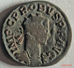 Römische Münze, Nominal Antoninian, Prägeherr Probus, Prägeort Lyon, Original