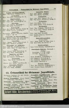 13. Ortsausschuß der Grimmaer Jugendbünde