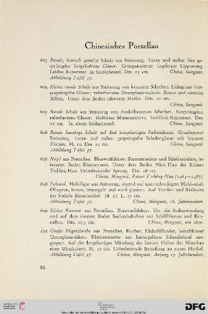 Chinesisches Porzellan (Nr. 603-657)