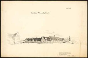 Fürstliches Marstallgebäude: Perspektivische Ansicht