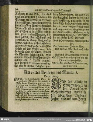 Am vierten Sonntage nach Trinitatis