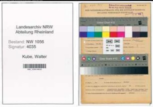 Entnazifizierung Walter Kube , geb. 22.05.1898 (Kraftfahrer)
