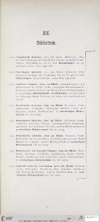 XIII. Bibliothek (Nr. 2039 - 2046)