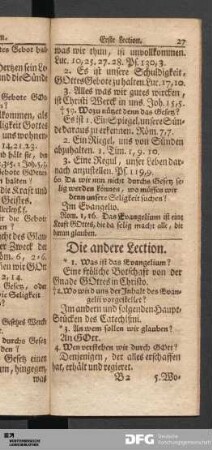 Die andere Lection.