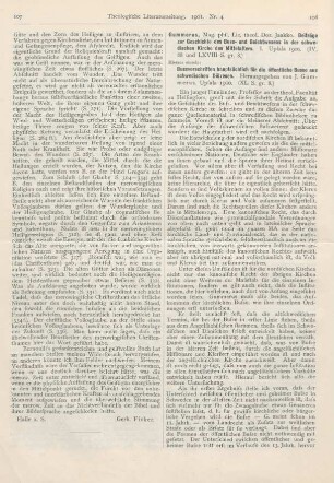 108-110 [Rezension] Gummerus, Jaakko, Beiträge zur Geschichte des Buss- und Beichtwesens in der schwedischen Kirche des Mittelalters