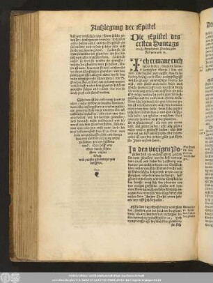 Die Epistel des ersten Sontags nach Epiphanie. Paulus zun Römern am 12.