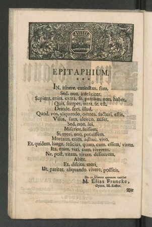 Trauergedichte.