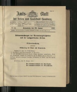 No. 14, 23. Januar 1915