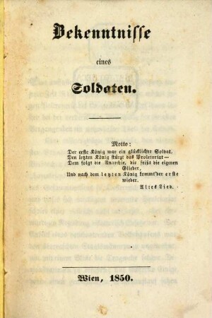 Bekenntnisse eines Soldaten