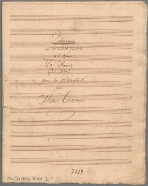 La Juive, Auswahl, arrangiert, Klavier- BSB Mus.Schott.Ha 8081-2