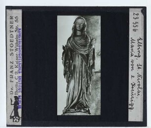 Elbing, St. Nikolai,unbekannt, Madonna (aus Danzig, St. Nikolai, von einer Kreuzigung, 14. Jh.?) (unidentifiziert) : Madonnenfigur
