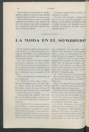 La Moda en el Sombrero