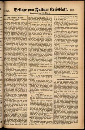 Zweite Ausgabe vom Samstag, den 20. Oktober 1900.