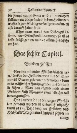 Das sechste Capitel. - Das zehende Capitel.